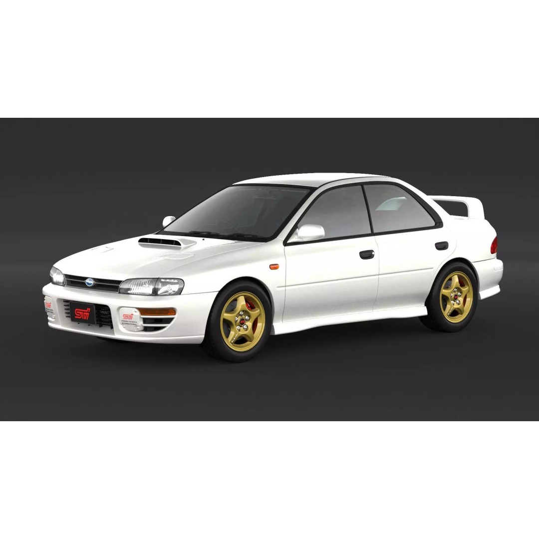 Subaru Impreza WRX STI 3D Model – High Poly Game Asset, FBX, OBJ - View 2