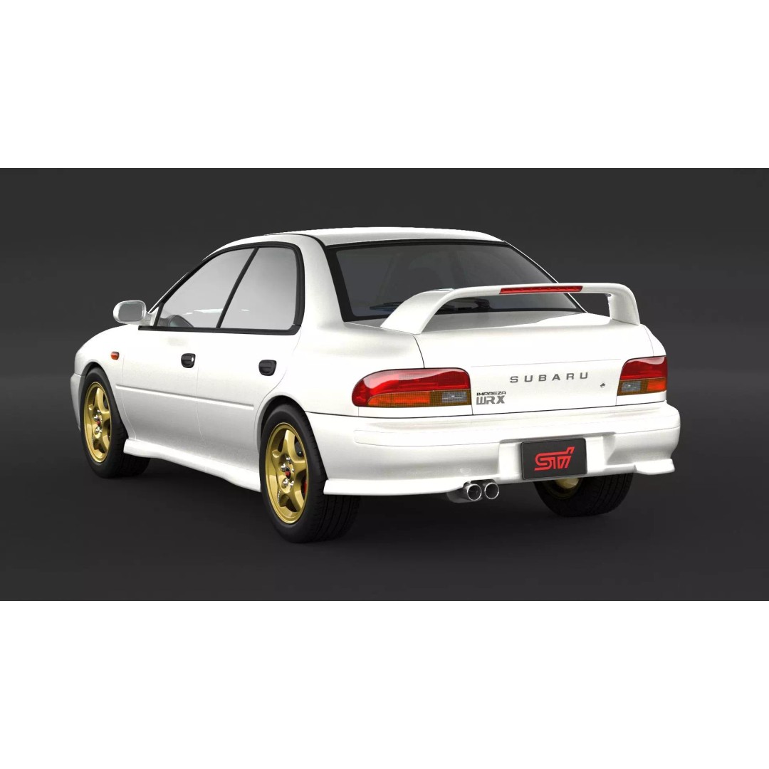 Subaru Impreza WRX STI 3D Model – High Poly Game Asset, FBX, OBJ - View 5