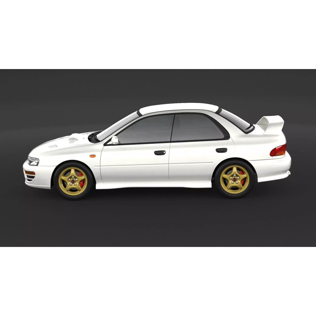 Subaru Impreza WRX STI 3D Model – High Poly Game Asset, FBX, OBJ - View 6