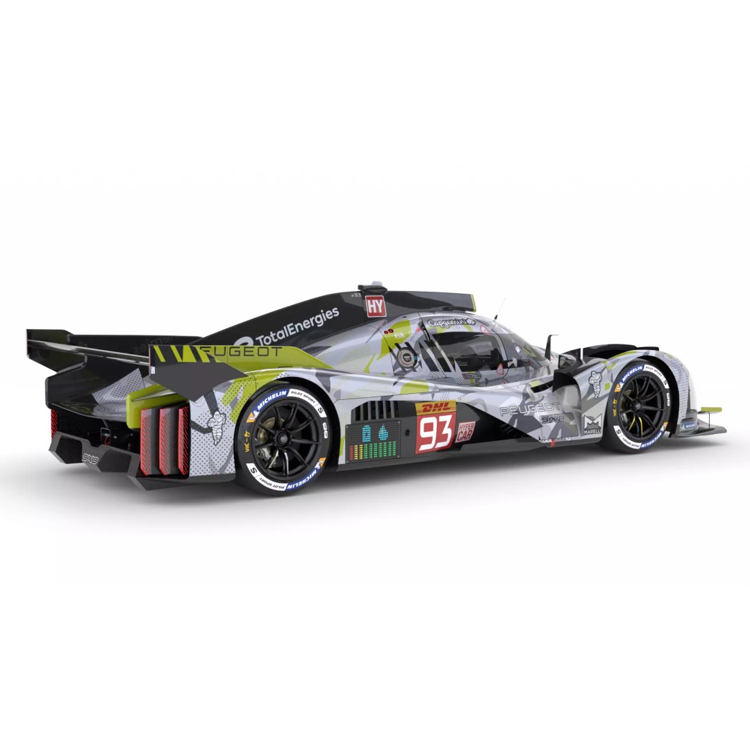 Peugeot 9X8 LMDh 2025 3D Model – High Poly Racing Car, FBX, PBR - View 10