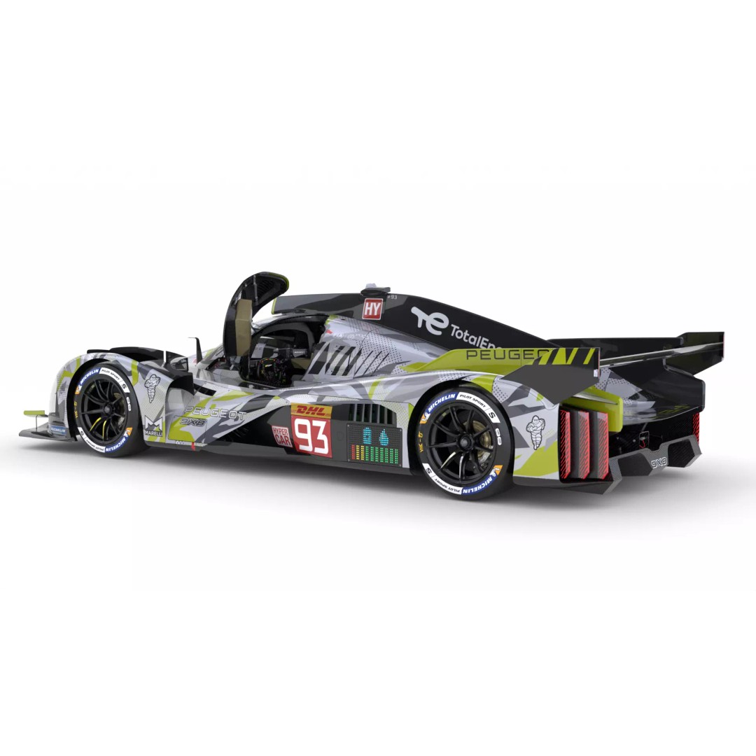 Peugeot 9X8 LMDh 2025 3D Model – High Poly Racing Car, FBX, PBR - View 12