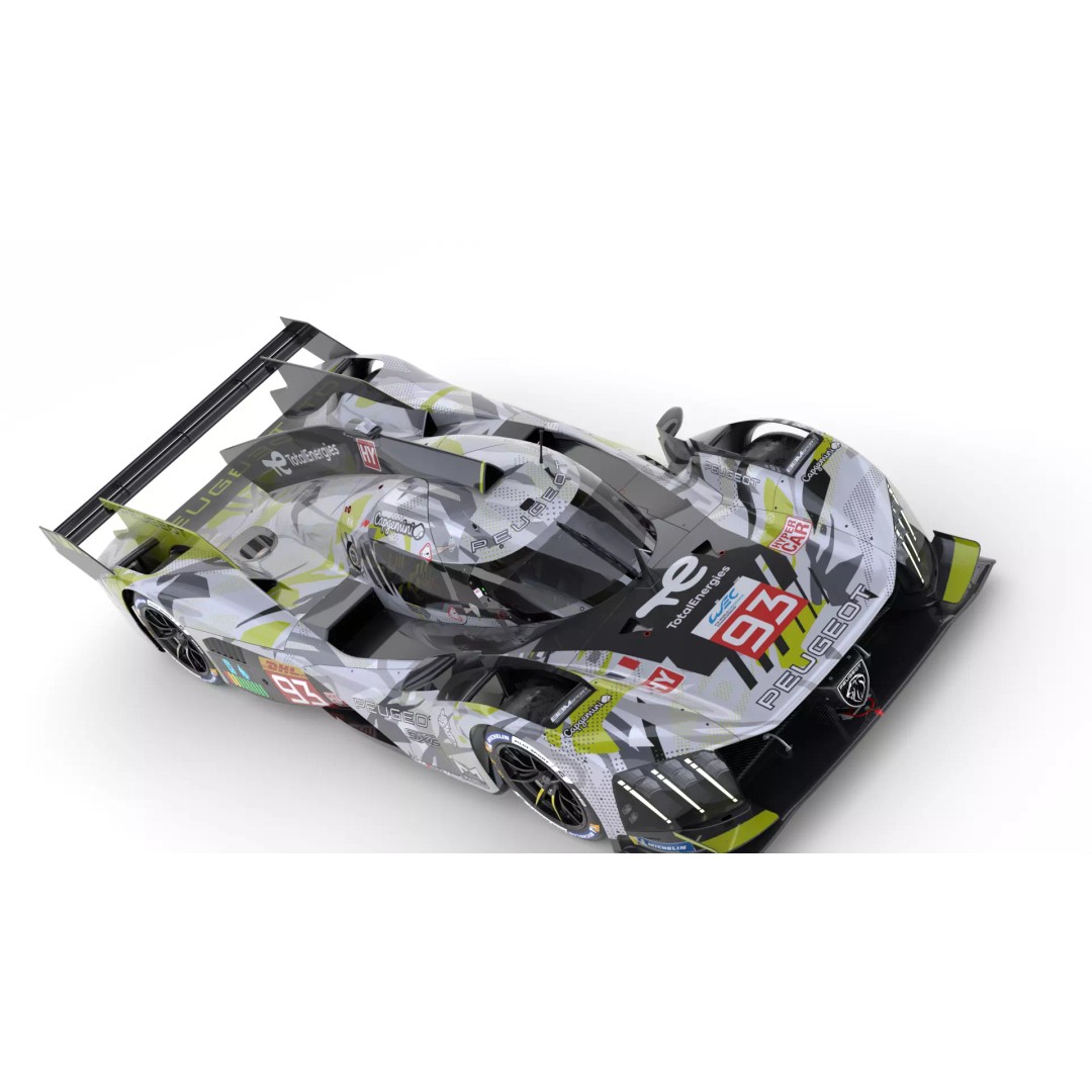 Peugeot 9X8 LMDh 2025 3D Model – High Poly Racing Car, FBX, PBR - View 14