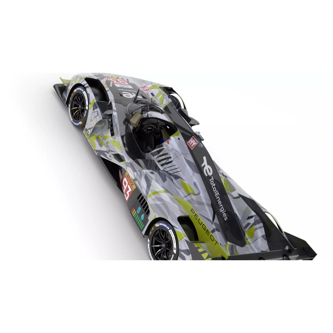 Peugeot 9X8 LMDh 2025 3D Model – High Poly Racing Car, FBX, PBR - View 17