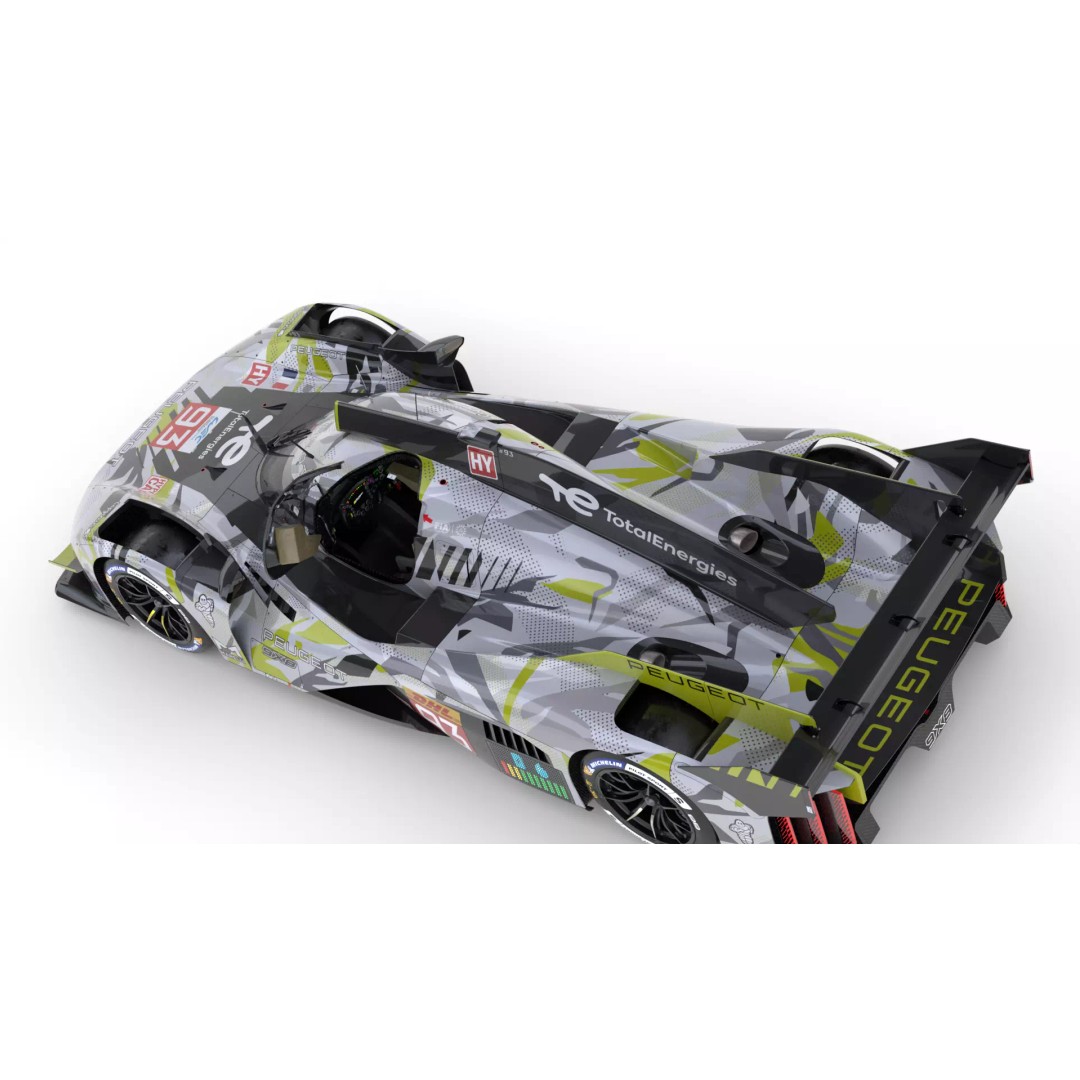 Peugeot 9X8 LMDh 2025 3D Model – High Poly Racing Car, FBX, PBR - View 18
