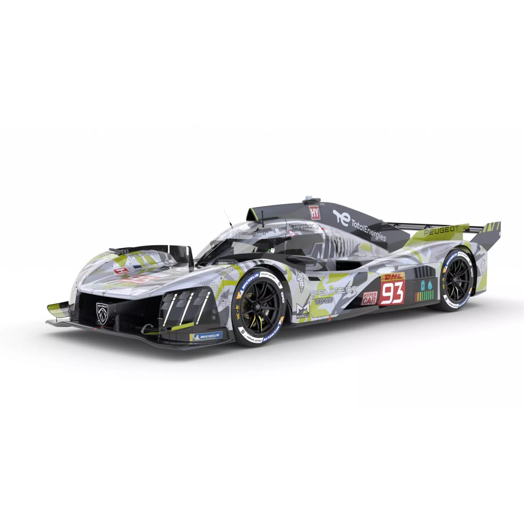 Peugeot 9X8 LMDh 2025 3D Model – High Poly Racing Car, FBX, PBR - View 4
