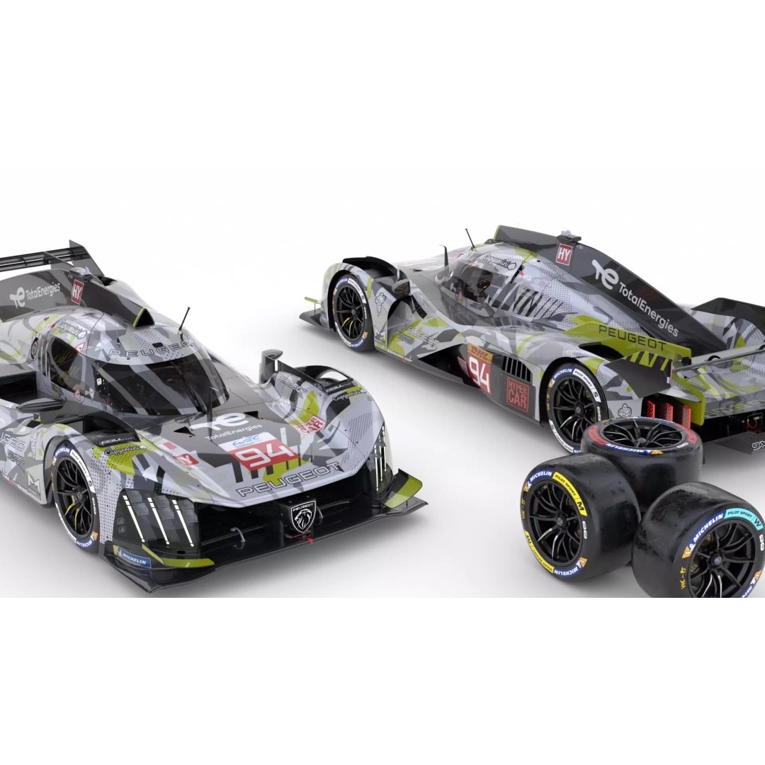 Peugeot 9X8 LMDh 2025 3D Model – High Poly Racing Car, FBX, PBR - View 8