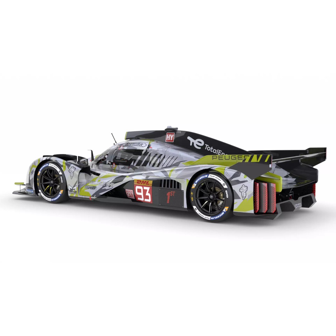 Peugeot 9X8 LMDh 2025 3D Model – High Poly Racing Car, FBX, PBR - View 9
