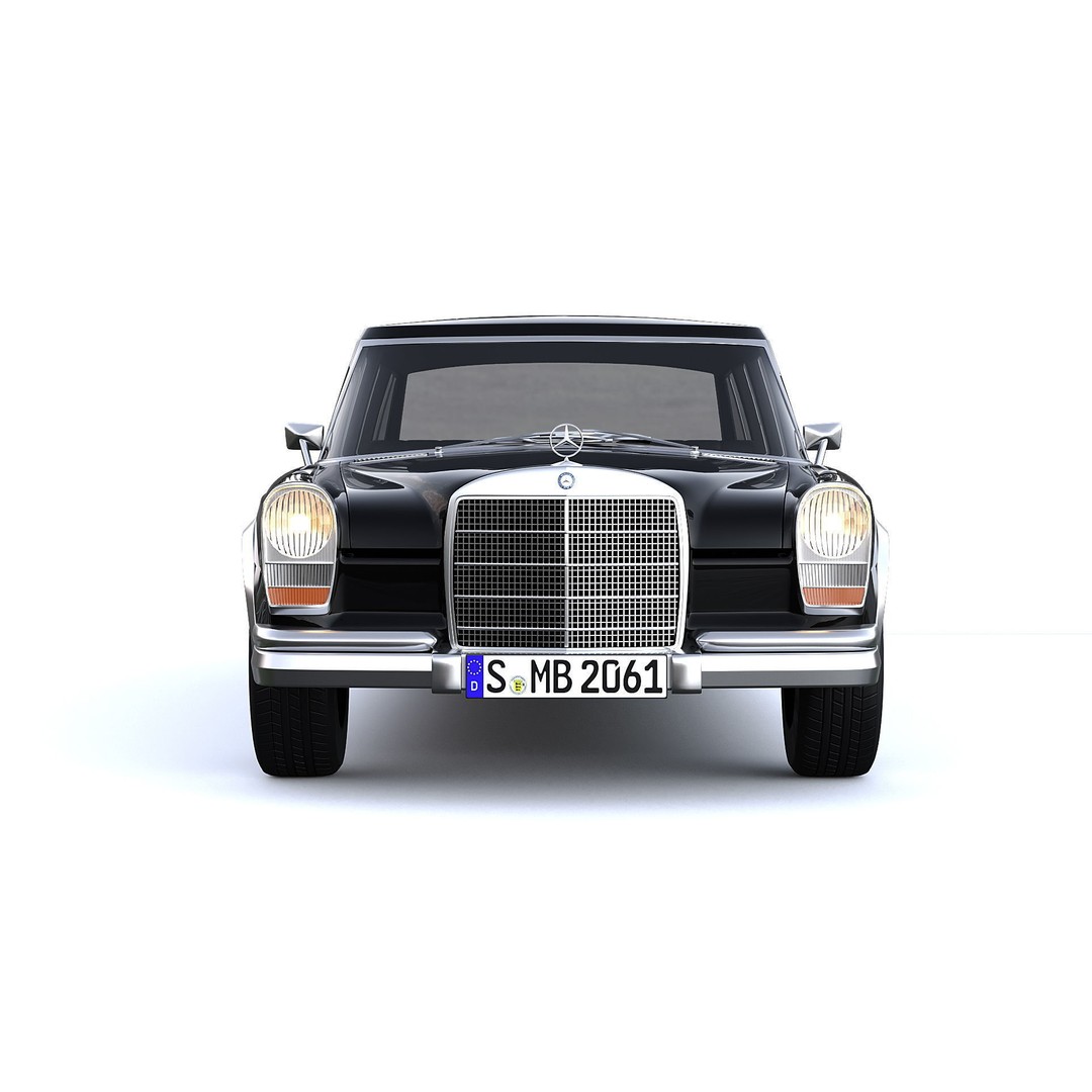 Mercedes-Benz 600 Pullman 3D Model – Classic Limousine, FBX & OBJ - View 5