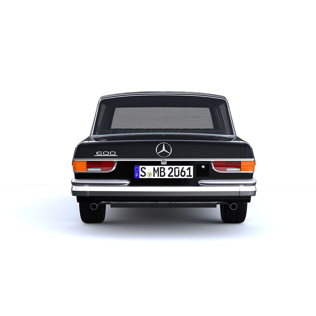 Mercedes-Benz 600 Pullman 3D Model – Classic Limousine, FBX & OBJ - View 6