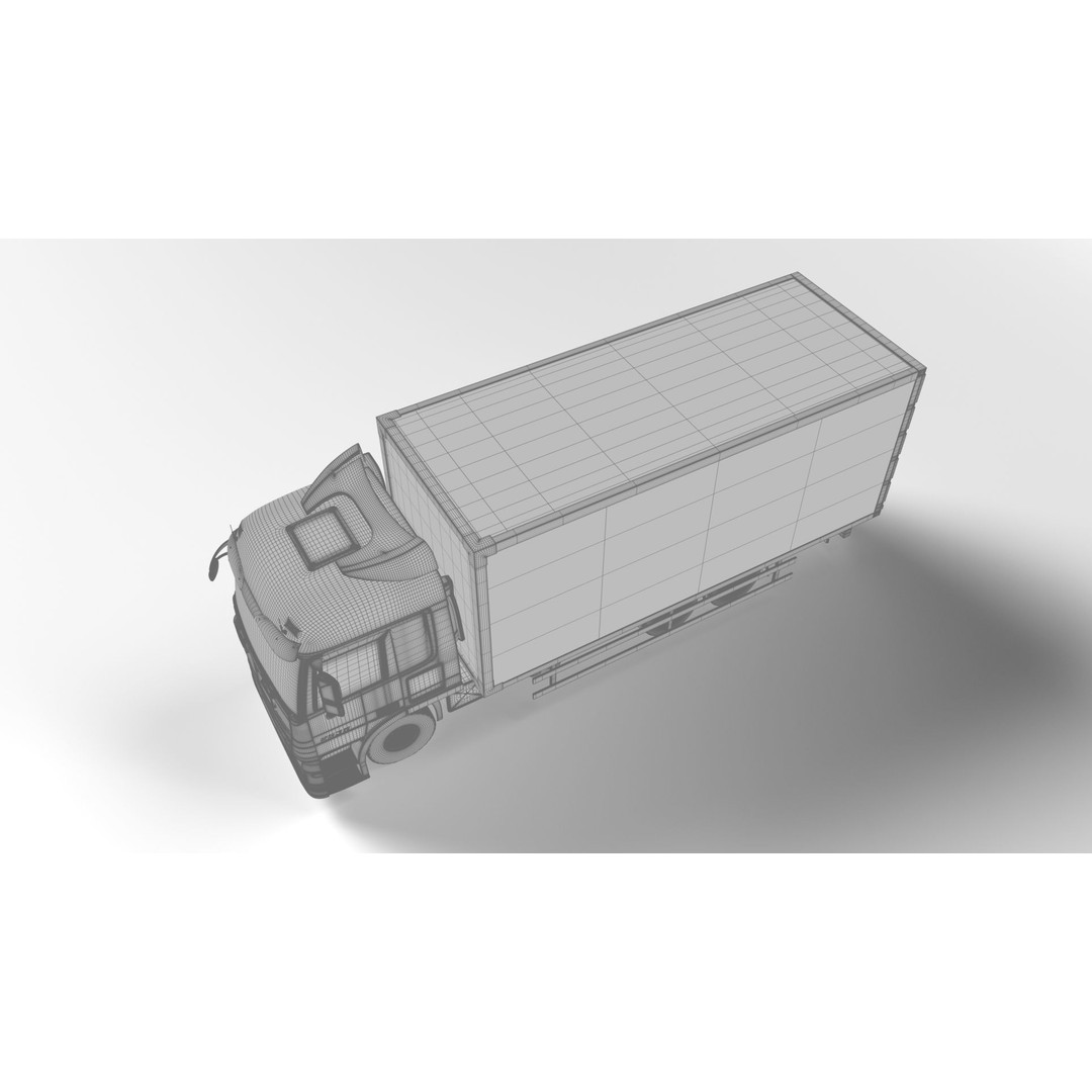 Mercedes Actros MP3 V6 2536 3D Model – High Poly Truck Asset, FBX, OBJ