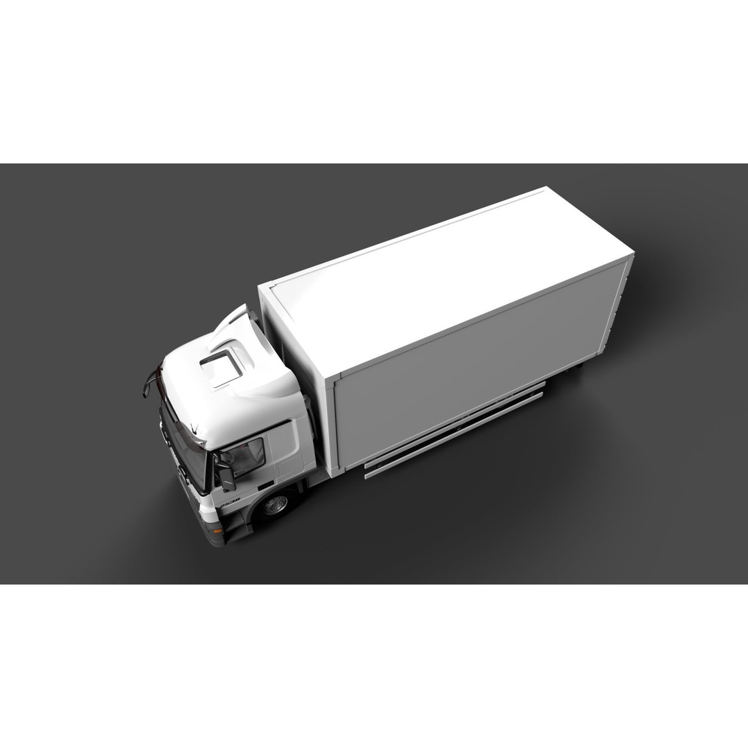 Mercedes Actros MP3 V6 2536 3D Model – High Poly Truck Asset, FBX, OBJ - View 10