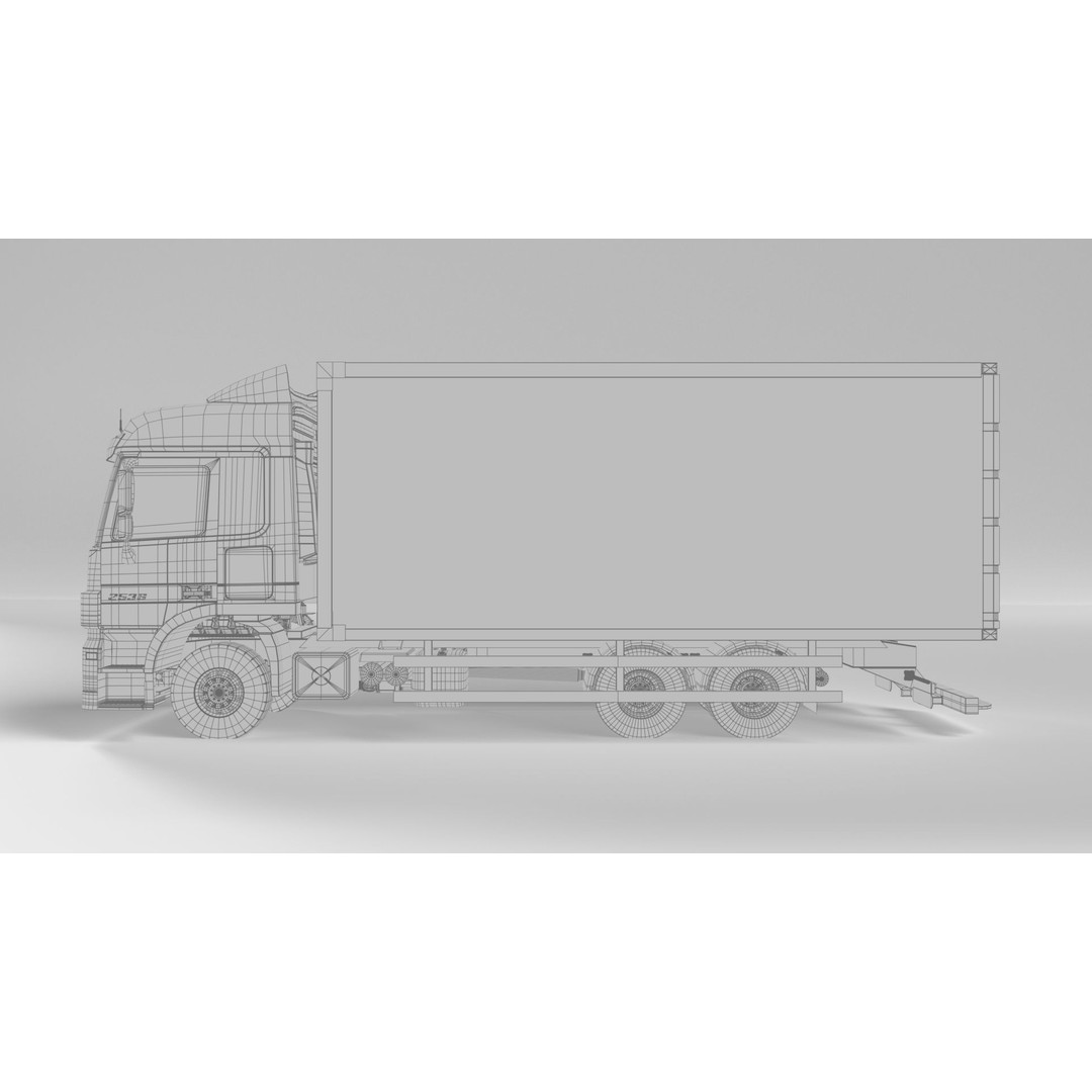 Mercedes Actros MP3 V6 2536 3D Model – High Poly Truck Asset, FBX, OBJ - View 16