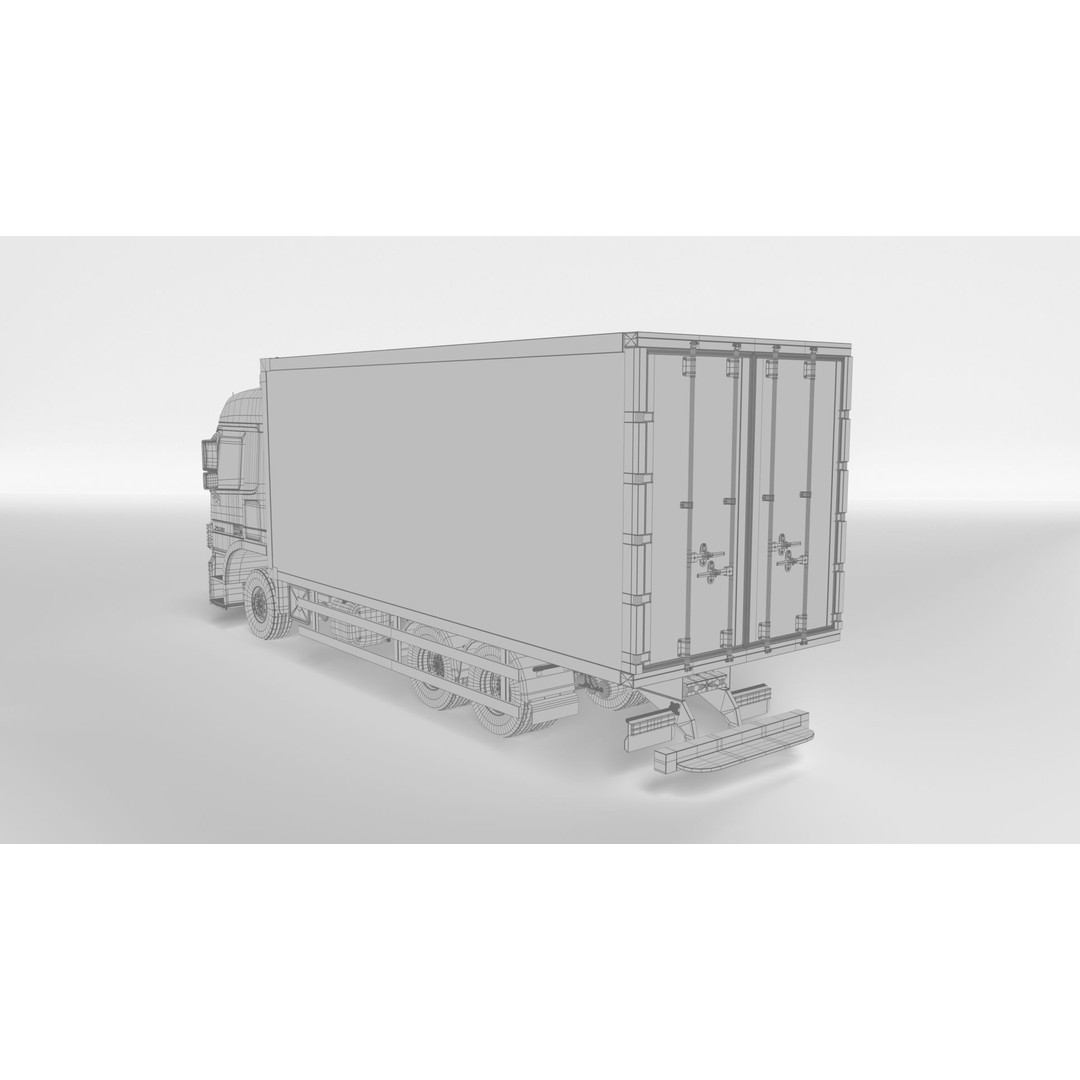 Mercedes Actros MP3 V6 2536 3D Model – High Poly Truck Asset, FBX, OBJ - View 18