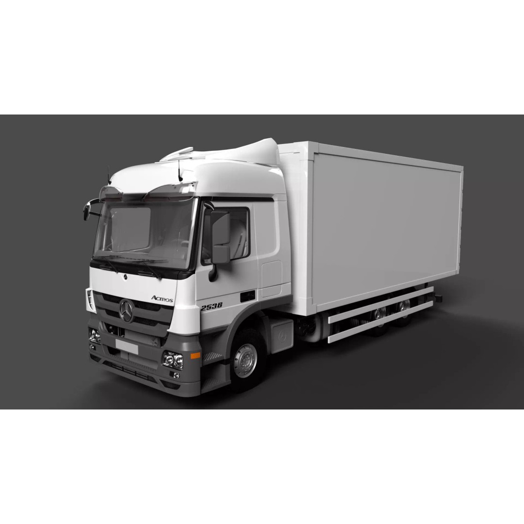 Mercedes Actros MP3 V6 2536 3D Model – High Poly Truck Asset, FBX, OBJ - View 2