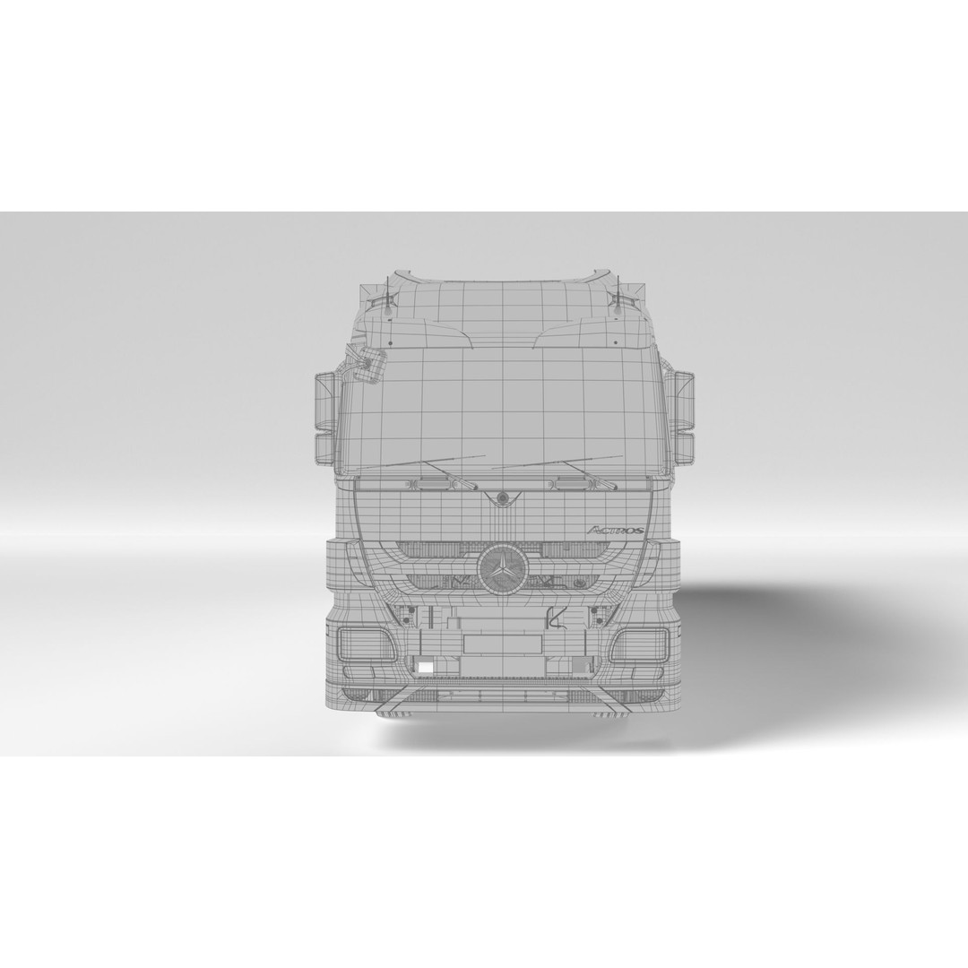 Mercedes Actros MP3 V6 2536 3D Model – High Poly Truck Asset, FBX, OBJ - View 26