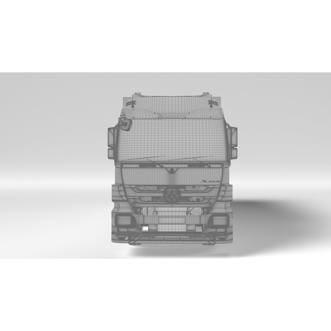 Mercedes Actros MP3 V6 2536 3D Model – High Poly Truck Asset, FBX, OBJ - View 27