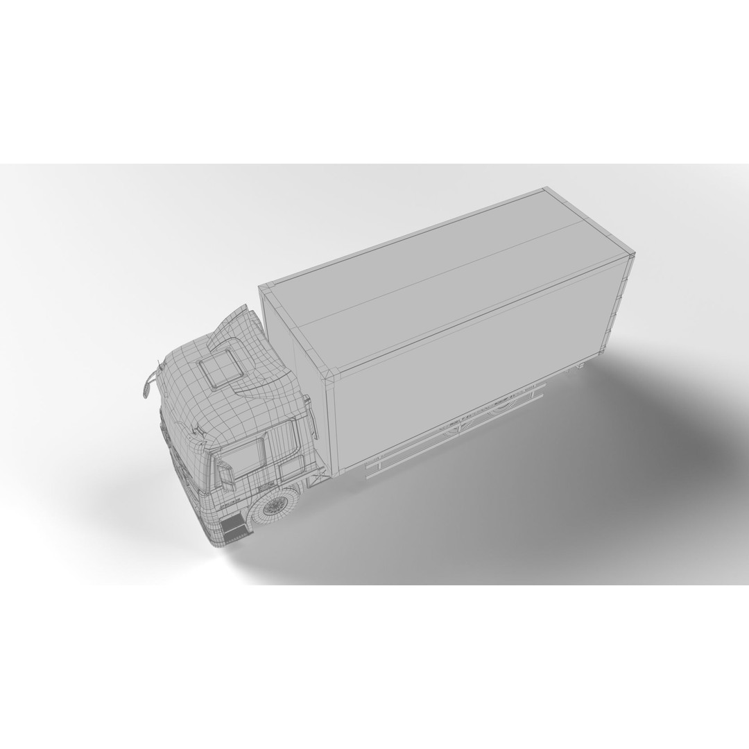 Mercedes Actros MP3 V6 2536 3D Model – High Poly Truck Asset, FBX, OBJ - View 28