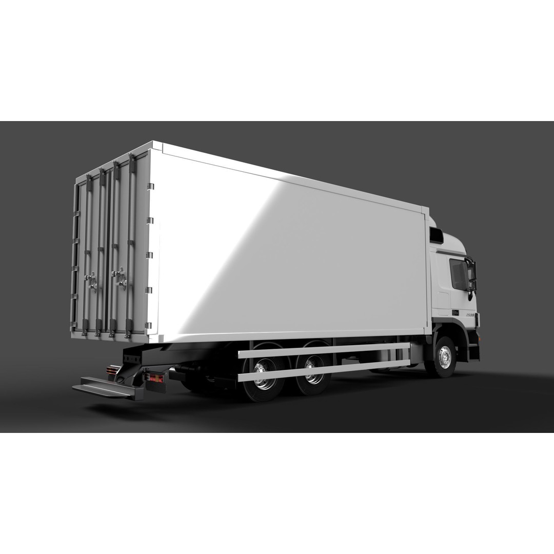 Mercedes Actros MP3 V6 2536 3D Model – High Poly Truck Asset, FBX, OBJ - View 8