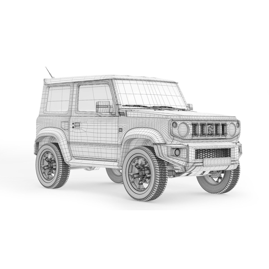 Suzuki Jimny 3D Model – High Poly SUV Asset, FBX & OBJ Formats - View 13