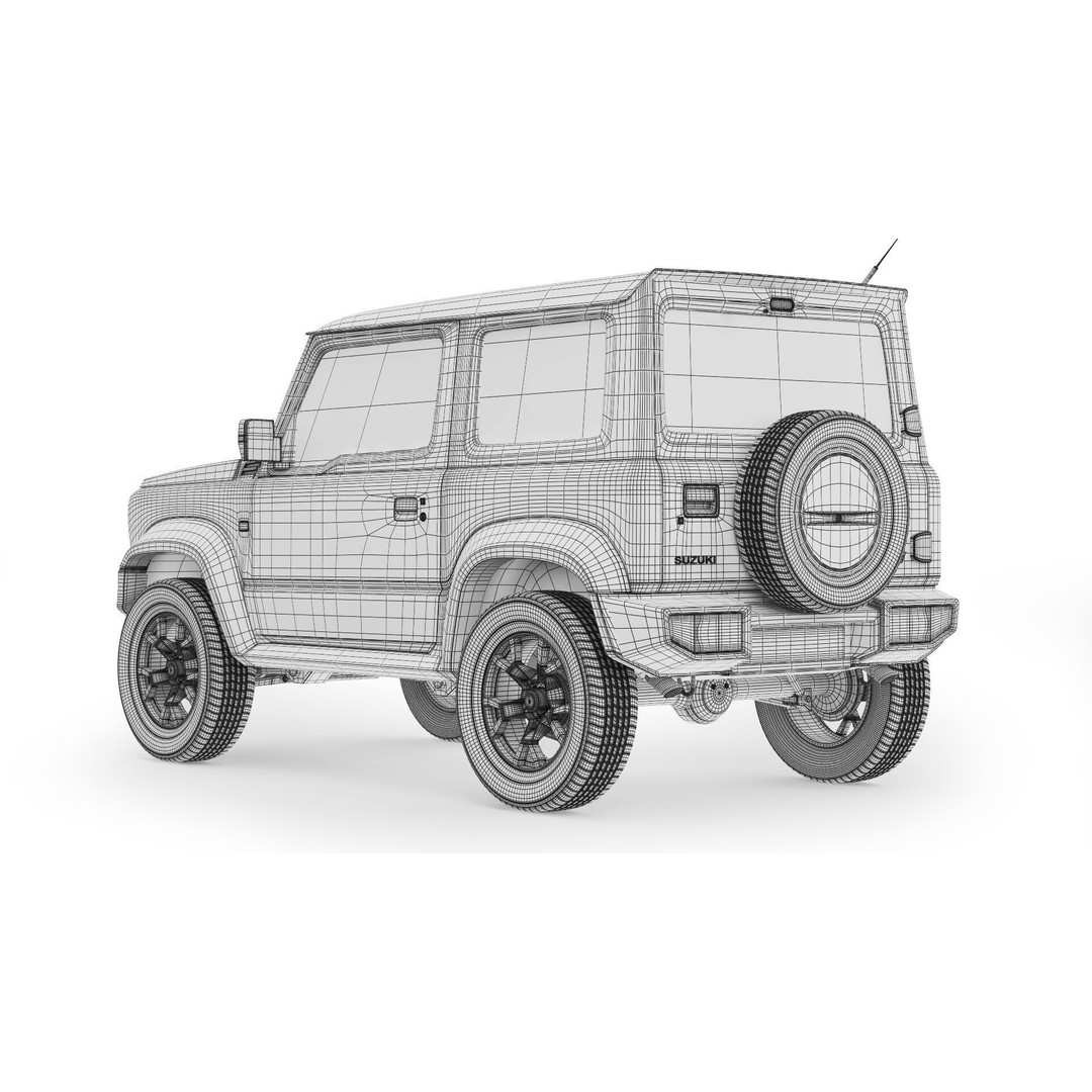 Suzuki Jimny 3D Model – High Poly SUV Asset, FBX & OBJ Formats - View 14