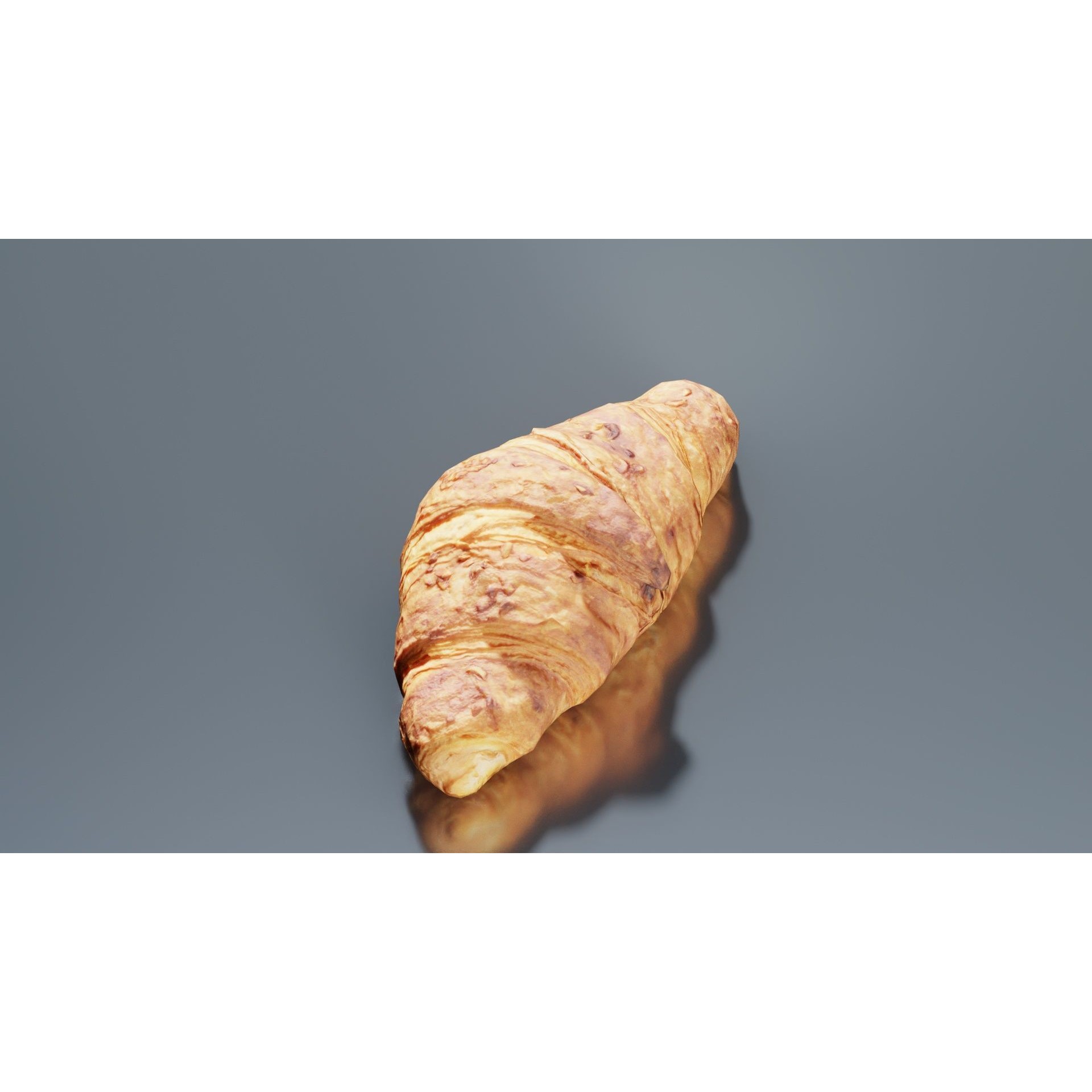 Nut Croissant - Low-Poly Game-Ready 3D Model - View 10