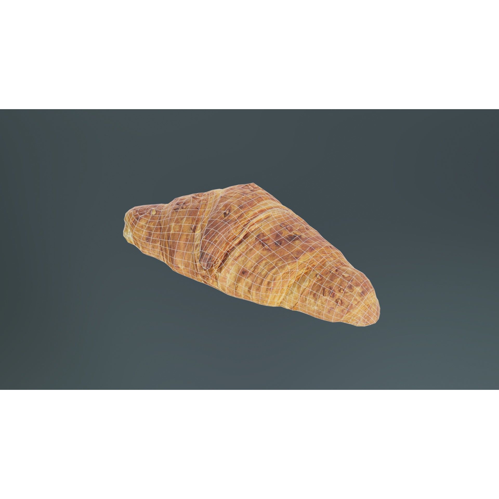 Nut Croissant - Low-Poly Game-Ready 3D Model - View 11