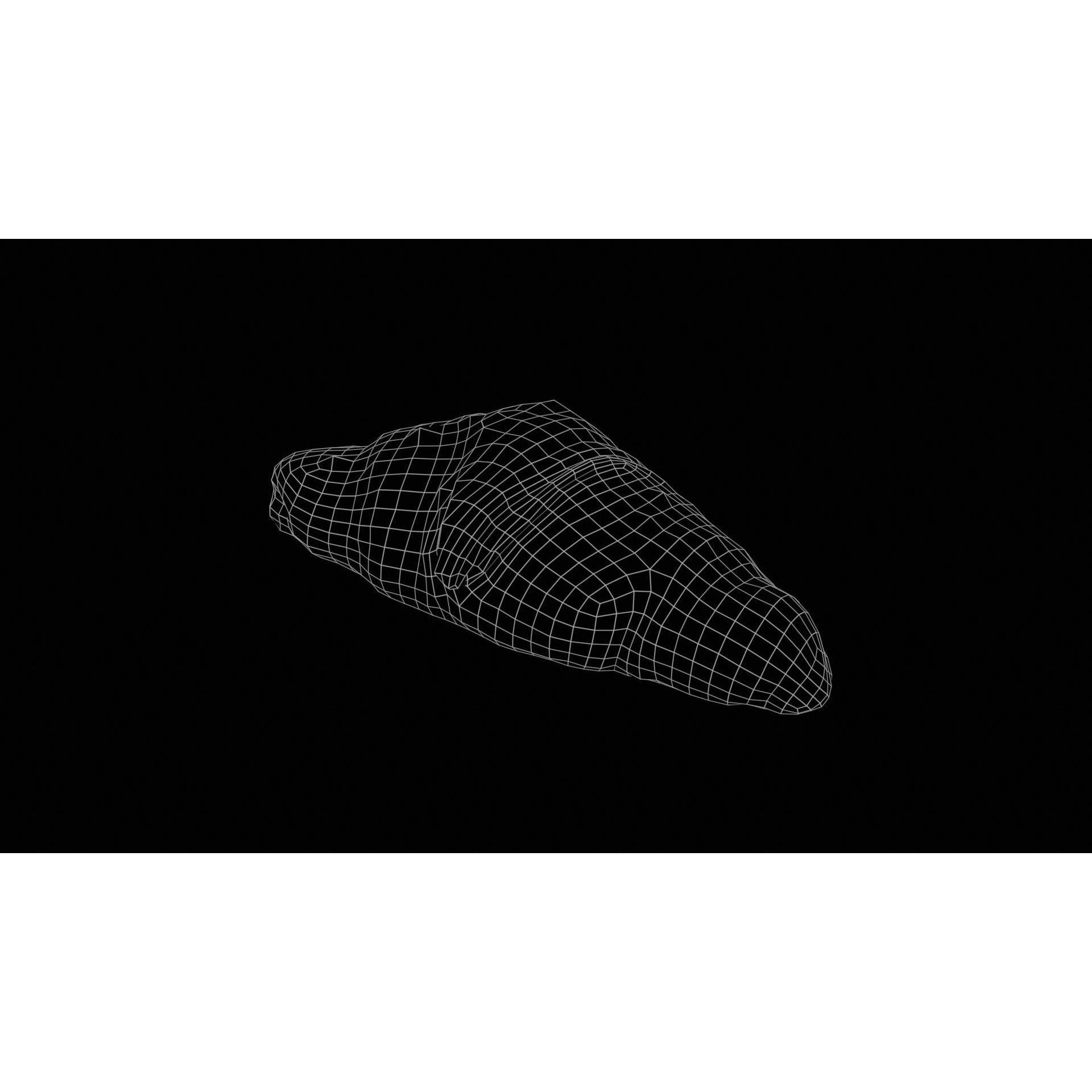 Nut Croissant - Low-Poly Game-Ready 3D Model - View 13