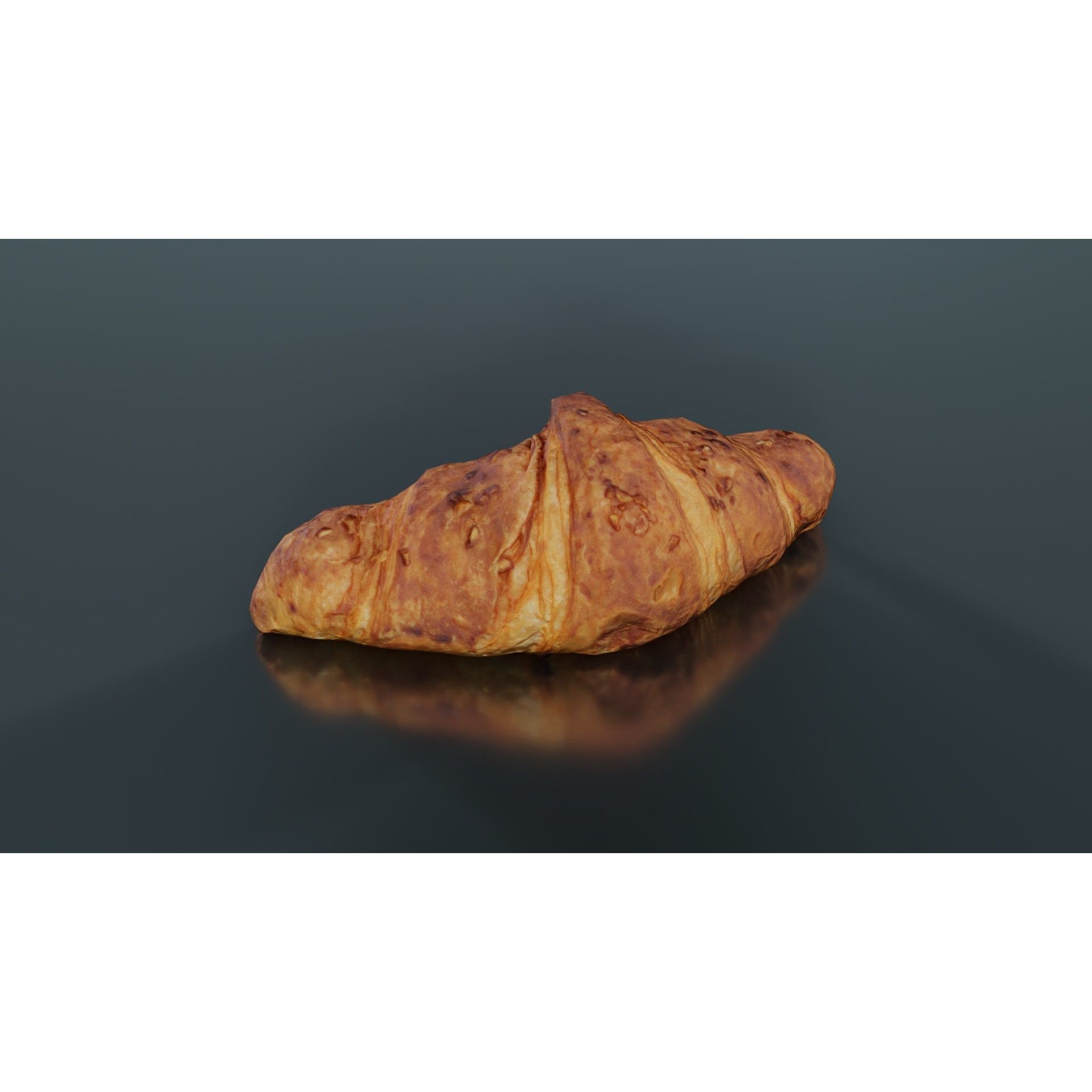 Nut Croissant - Low-Poly Game-Ready 3D Model - View 3