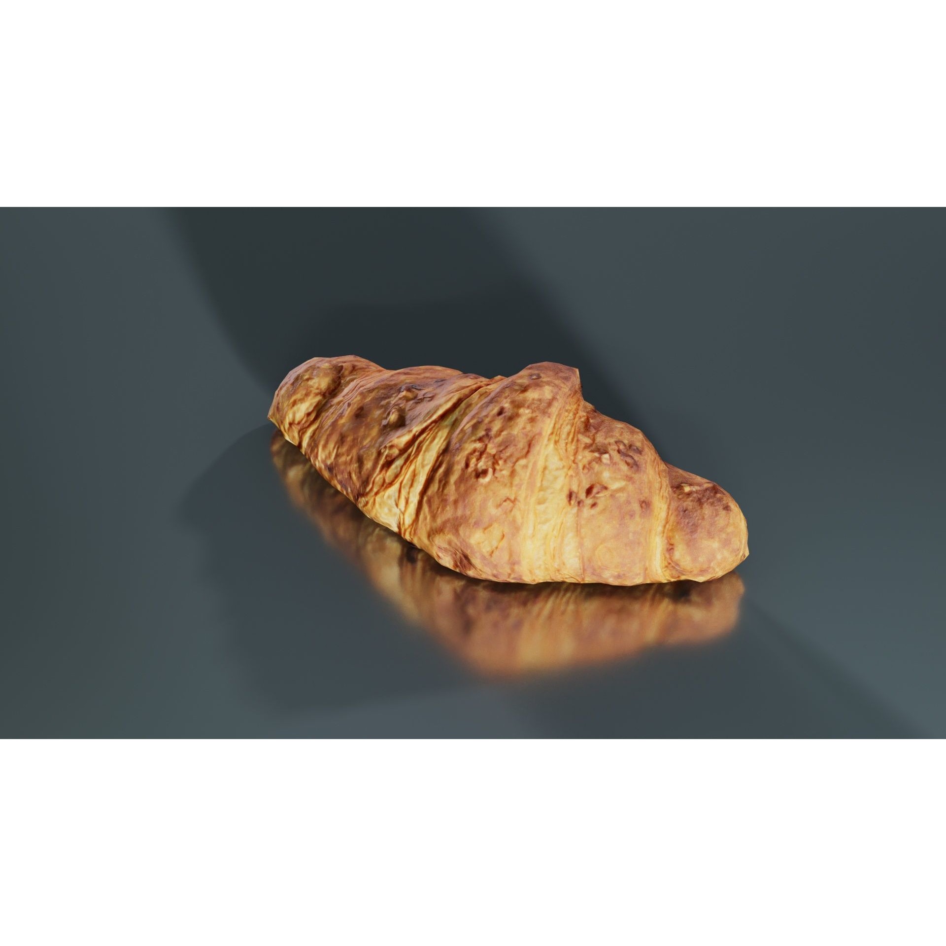 Nut Croissant - Low-Poly Game-Ready 3D Model - View 6
