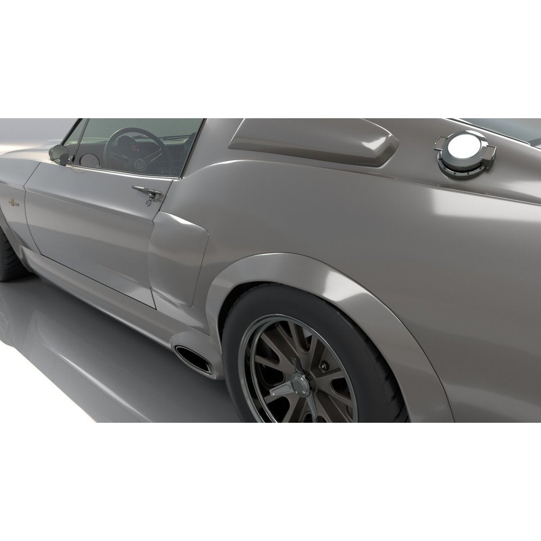 Mustang Eleanor 3D Model – High Poly & Low Poly Game Asset, FBX, OBJ - View 10