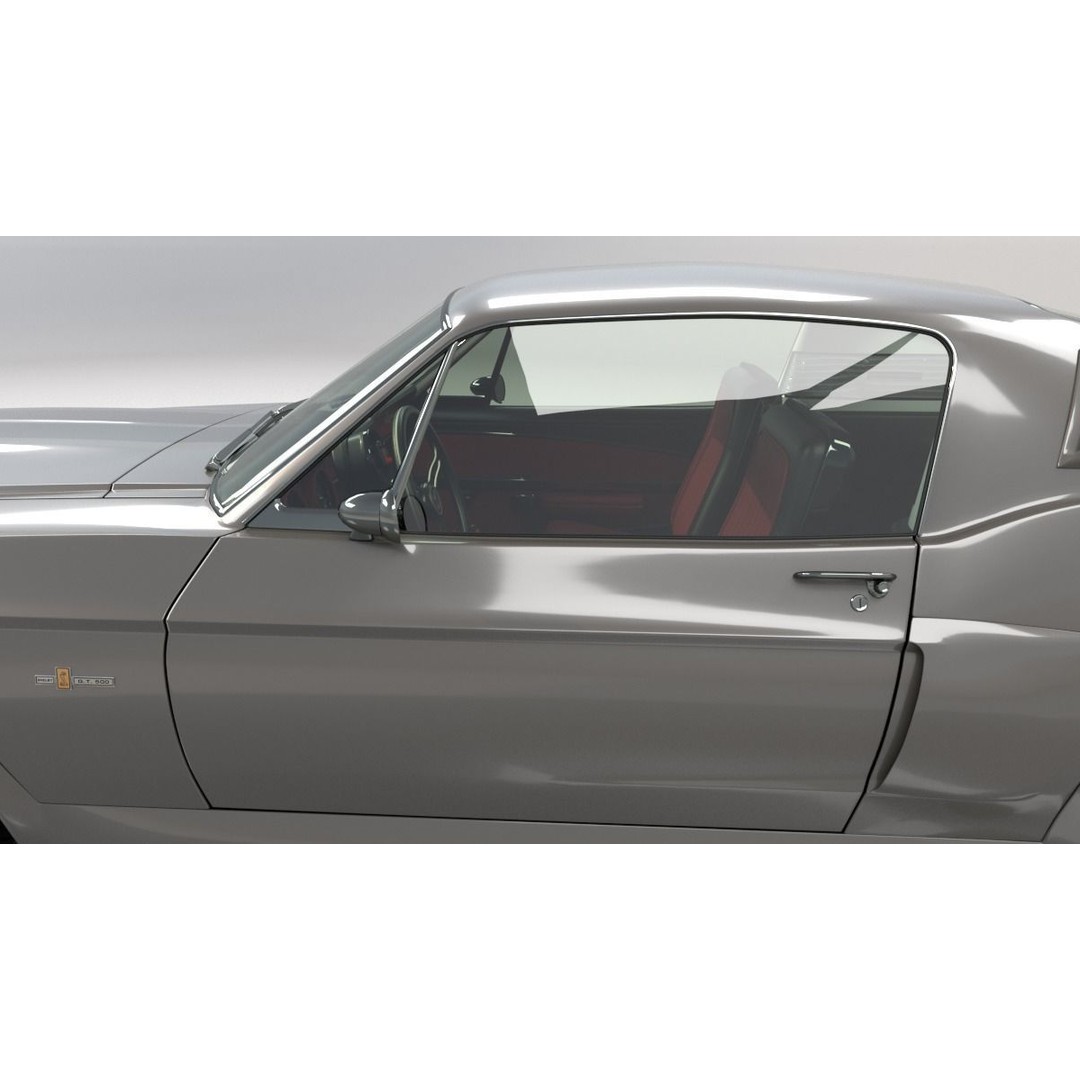 Mustang Eleanor 3D Model – High Poly & Low Poly Game Asset, FBX, OBJ - View 12