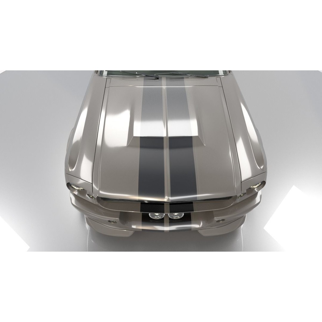 Mustang Eleanor 3D Model – High Poly & Low Poly Game Asset, FBX, OBJ - View 13