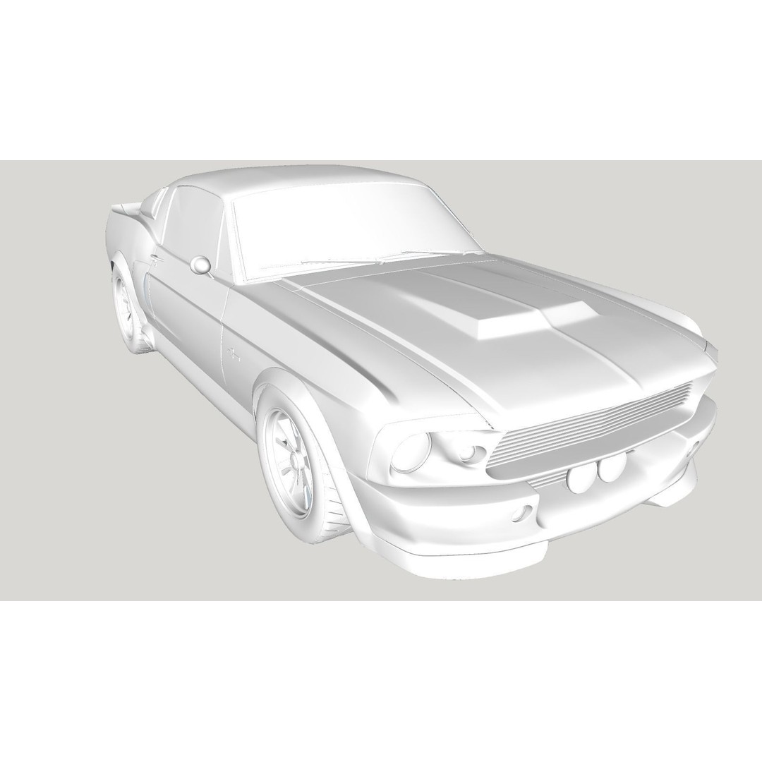 Mustang Eleanor 3D Model – High Poly & Low Poly Game Asset, FBX, OBJ - View 24