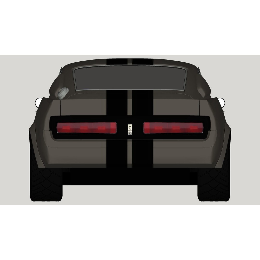 Mustang Eleanor 3D Model – High Poly & Low Poly Game Asset, FBX, OBJ - View 29