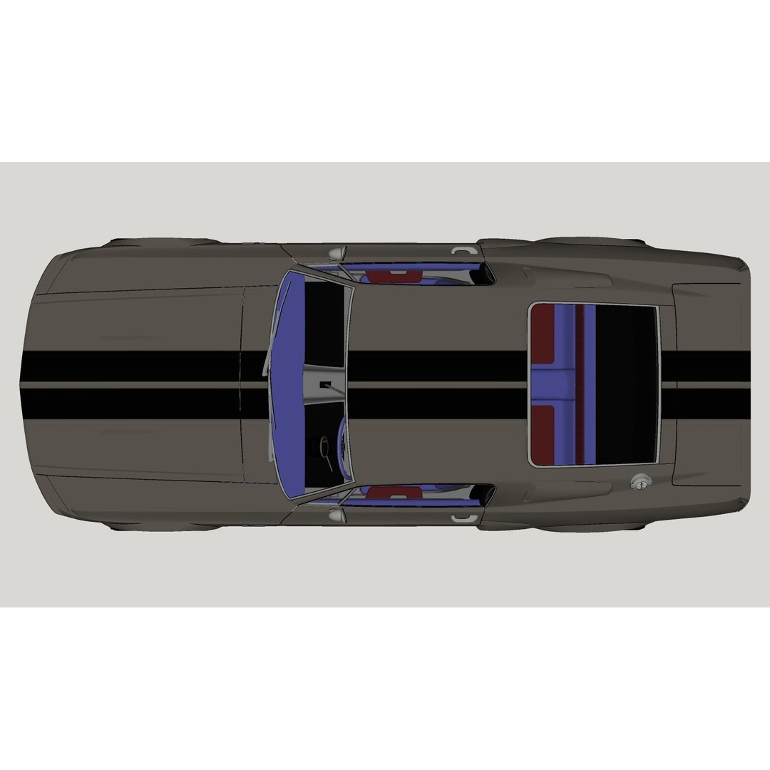 Mustang Eleanor 3D Model – High Poly & Low Poly Game Asset, FBX, OBJ - View 32