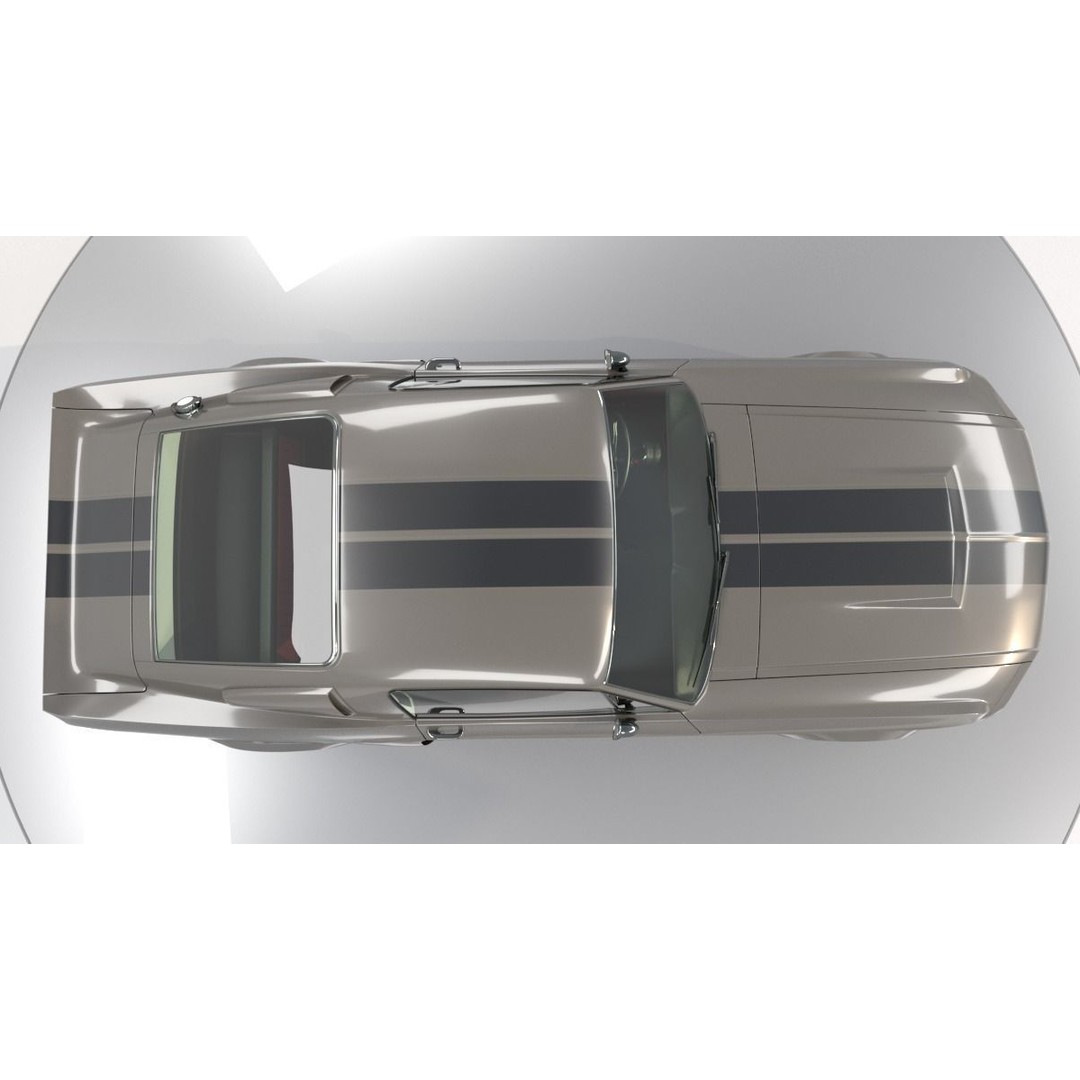 Mustang Eleanor 3D Model – High Poly & Low Poly Game Asset, FBX, OBJ - View 5