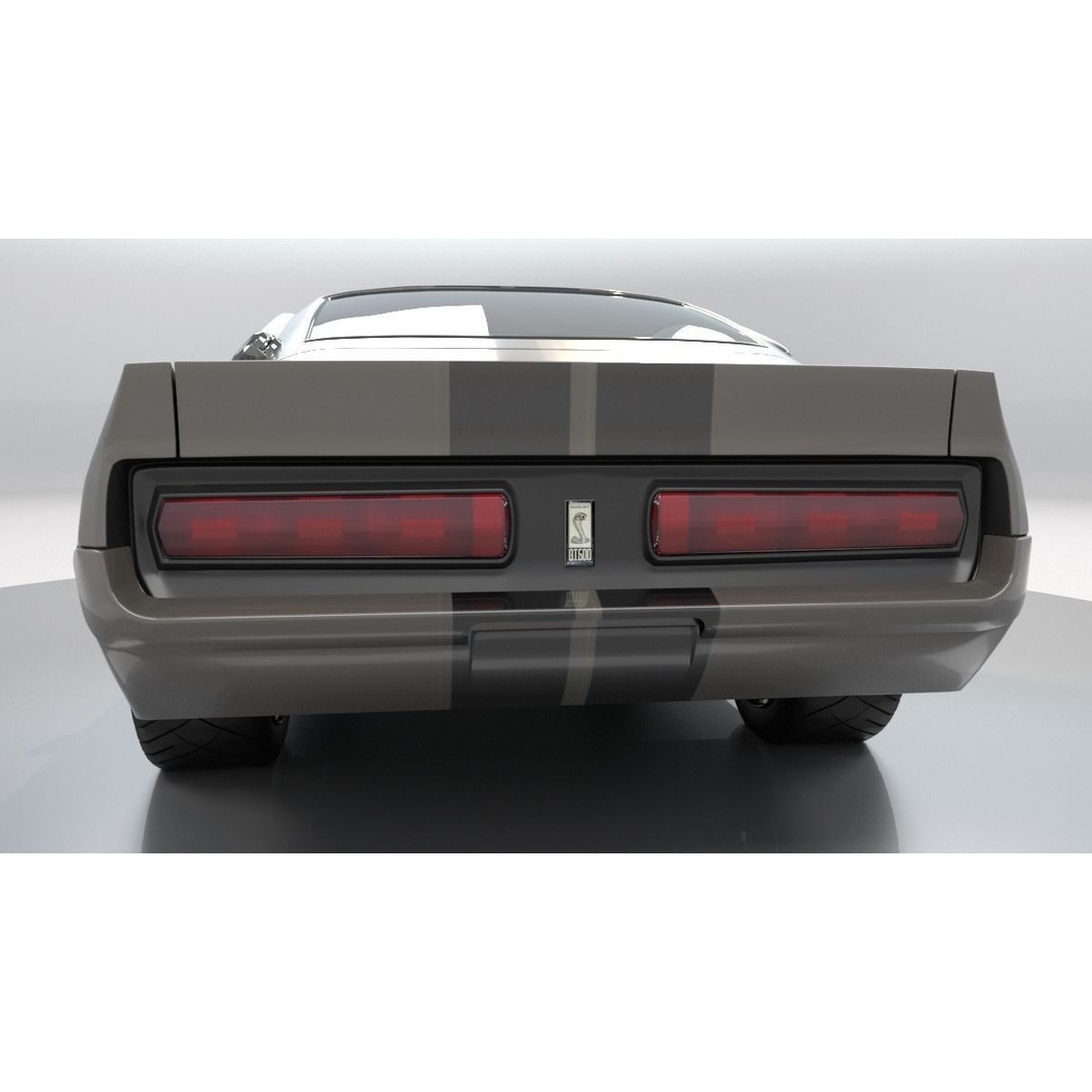 Mustang Eleanor 3D Model – High Poly & Low Poly Game Asset, FBX, OBJ - View 7