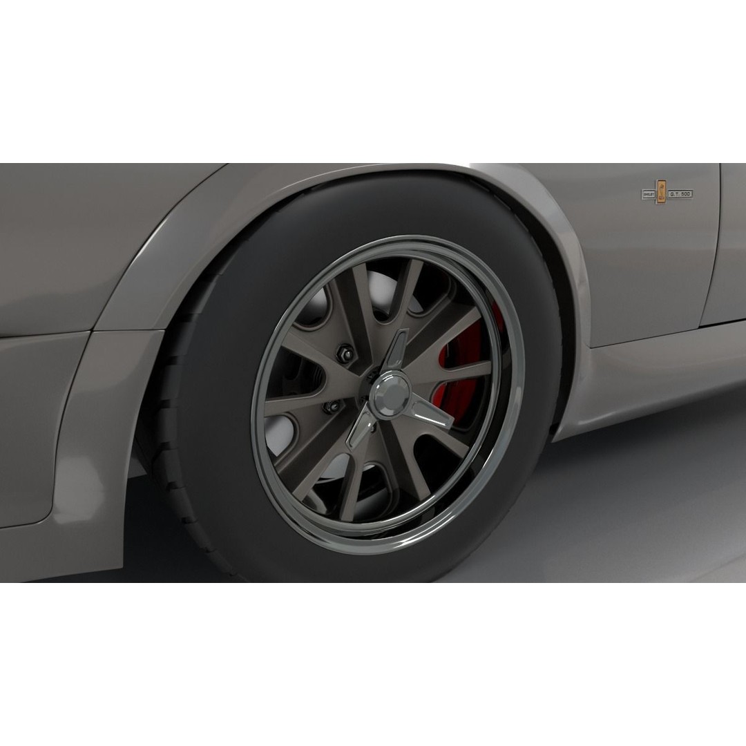 Mustang Eleanor 3D Model – High Poly & Low Poly Game Asset, FBX, OBJ - View 9
