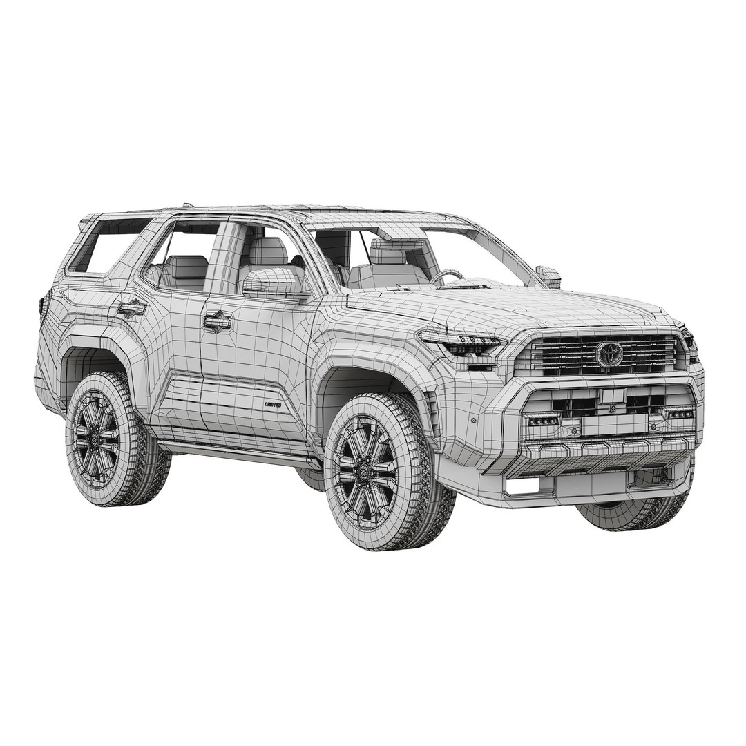 Toyota 4Runner 2025 3D Model – High Poly SUV Asset, PBR Textures - View 16