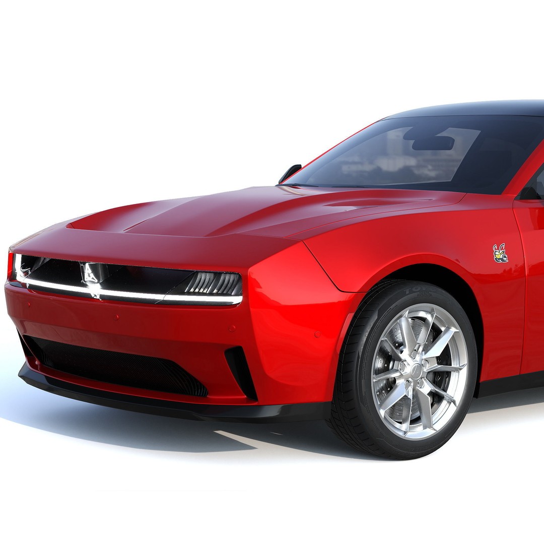 Dodge Charger Daytona 2024 3D Model – High Poly Game Asset, FBX, PBR - View 13