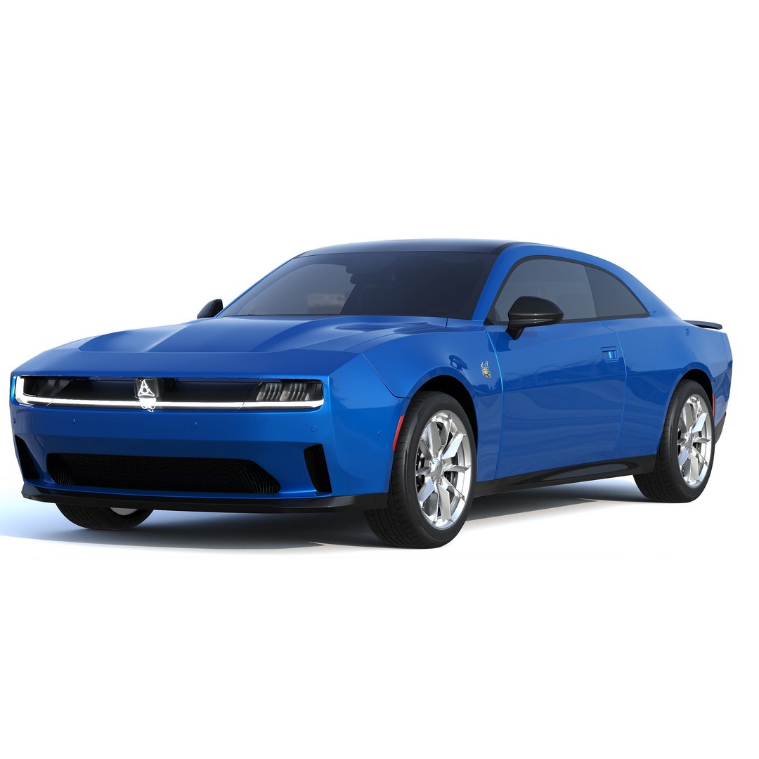 Dodge Charger Daytona 2024 3D Model – High Poly Game Asset, FBX, PBR - View 3