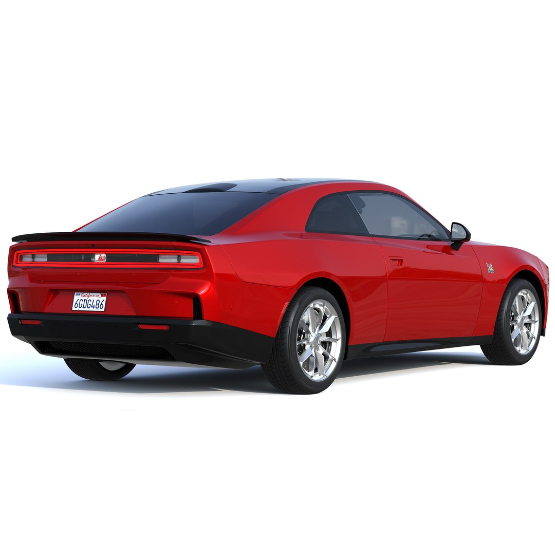 Dodge Charger Daytona 2024 3D Model – High Poly Game Asset, FBX, PBR - View 5