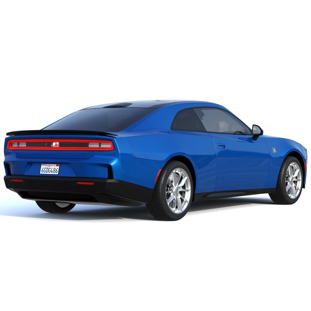 Dodge Charger Daytona 2024 3D Model – High Poly Game Asset, FBX, PBR - View 6