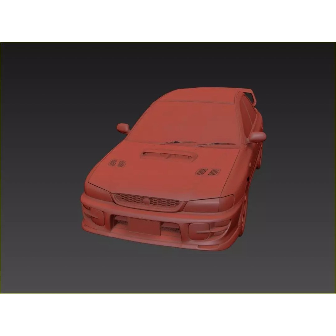 Subaru Impreza WRX STI 3D Model – High Poly Game Asset, FBX, OBJ - View 12