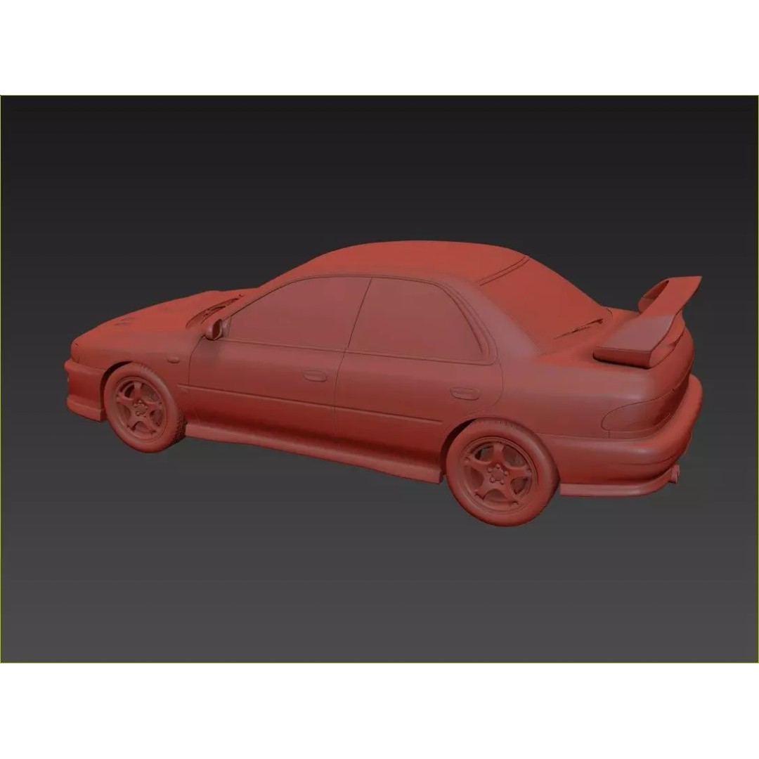 Subaru Impreza WRX STI 3D Model – High Poly Game Asset, FBX, OBJ - View 16