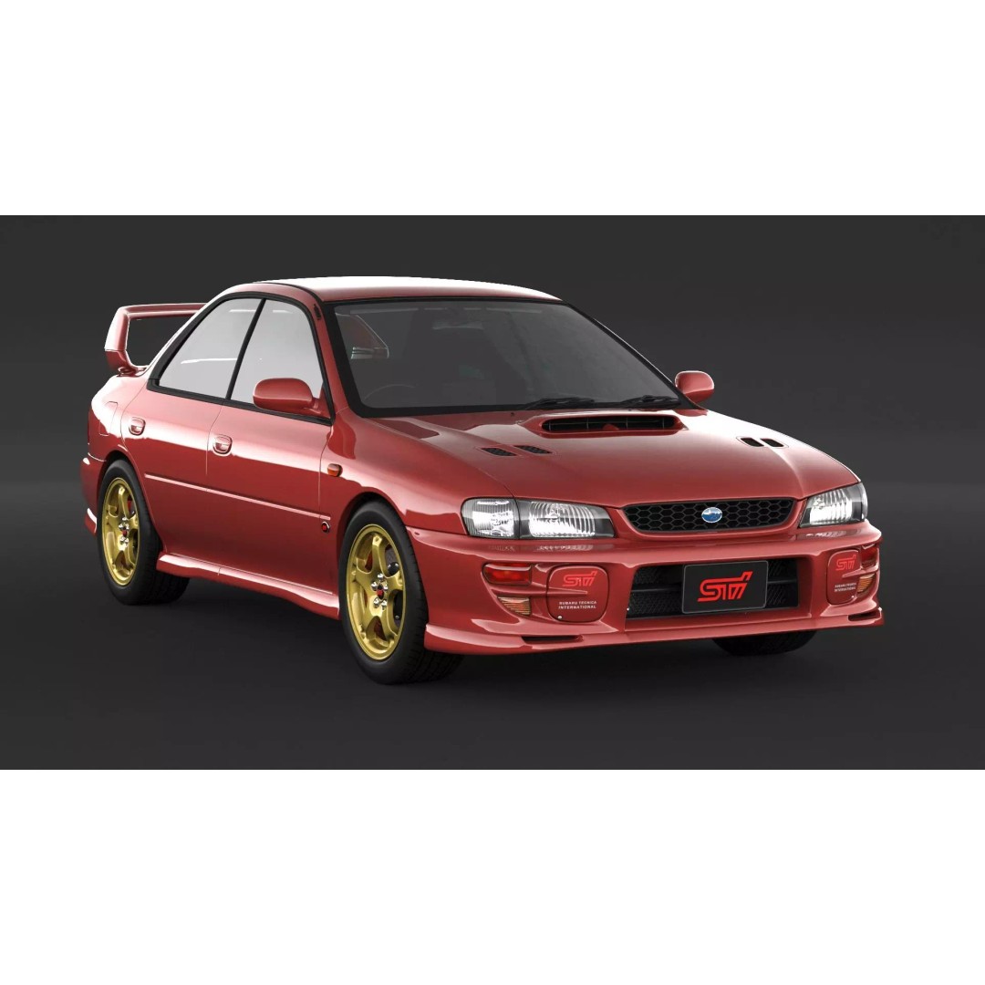 Subaru Impreza WRX STI 3D Model – High Poly Game Asset, FBX, OBJ - View 4