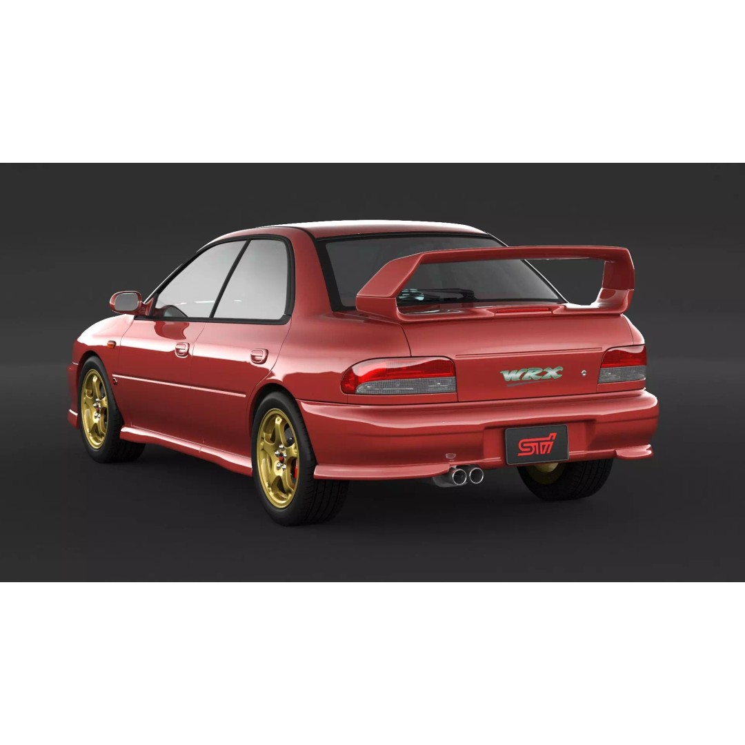 Subaru Impreza WRX STI 3D Model – High Poly Game Asset, FBX, OBJ - View 5