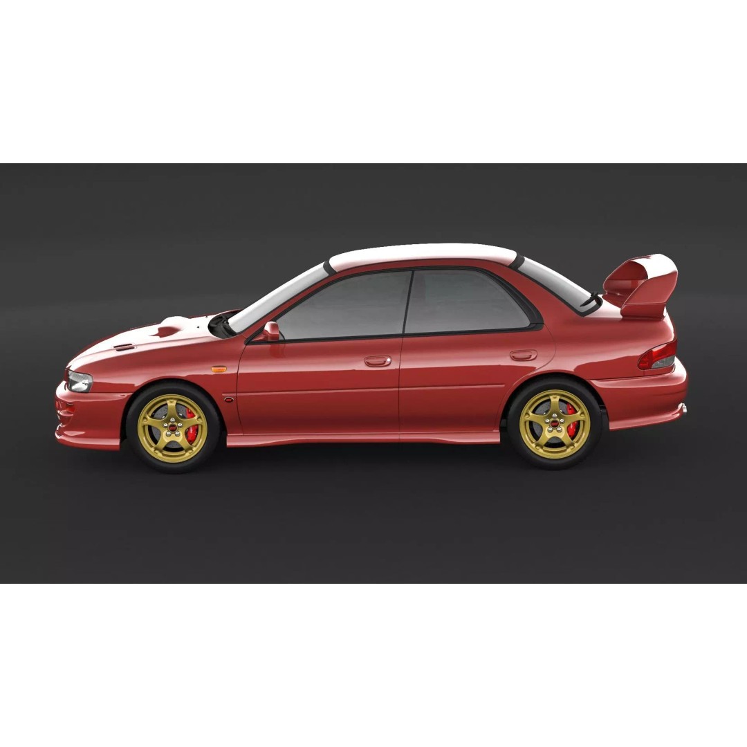 Subaru Impreza WRX STI 3D Model – High Poly Game Asset, FBX, OBJ - View 6