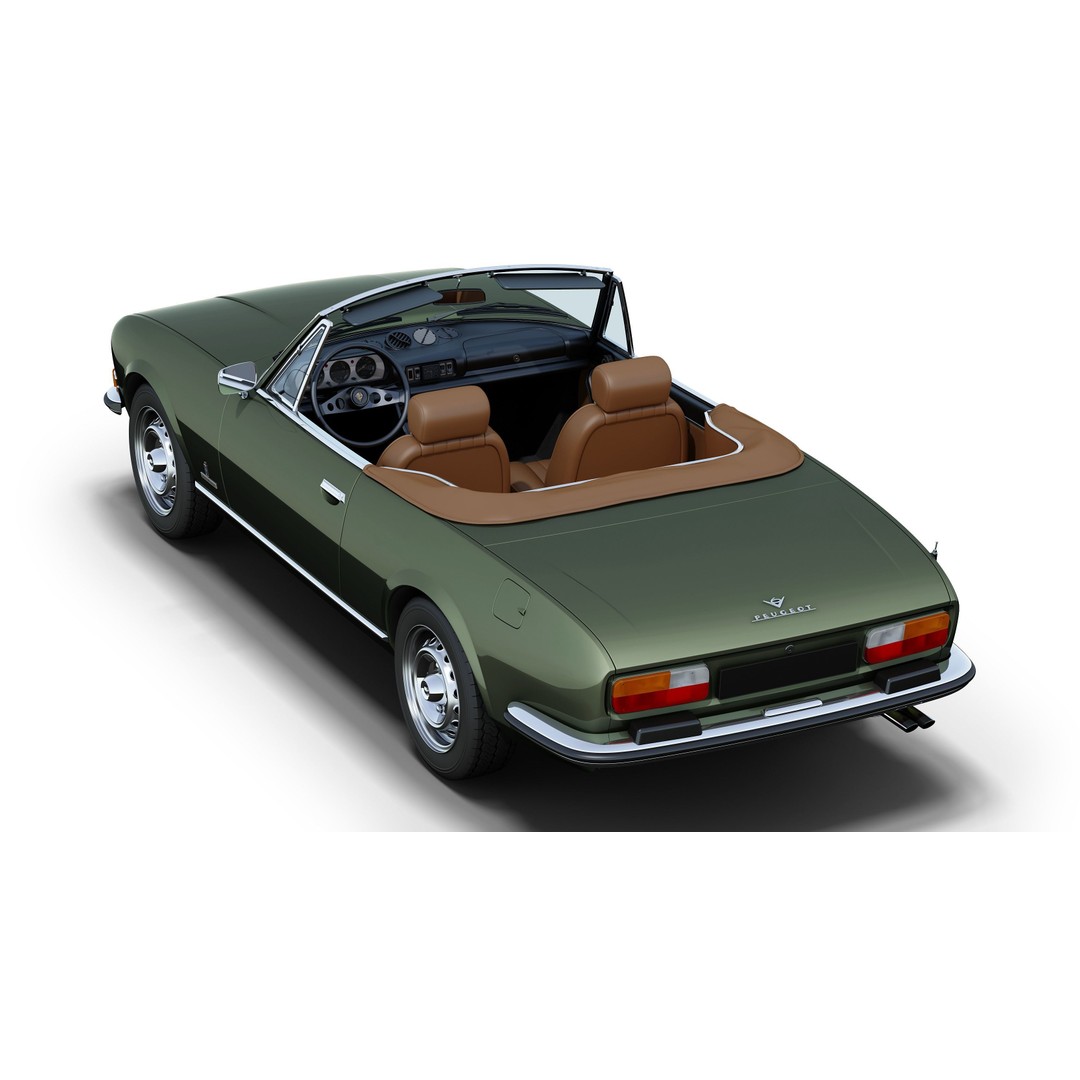 Peugeot 504 Cabriolet 3D Model – Classic Convertible with PBR Textures - View 10