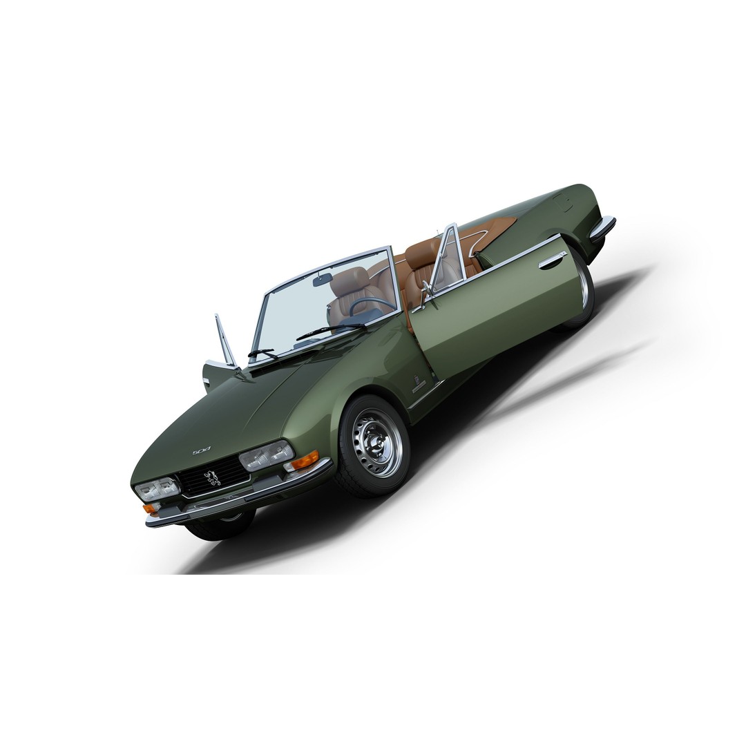 Peugeot 504 Cabriolet 3D Model – Classic Convertible with PBR Textures - View 12